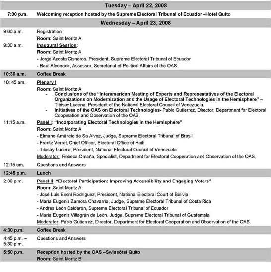 agenda