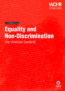 Compendium on Equality and Non-discrimination
