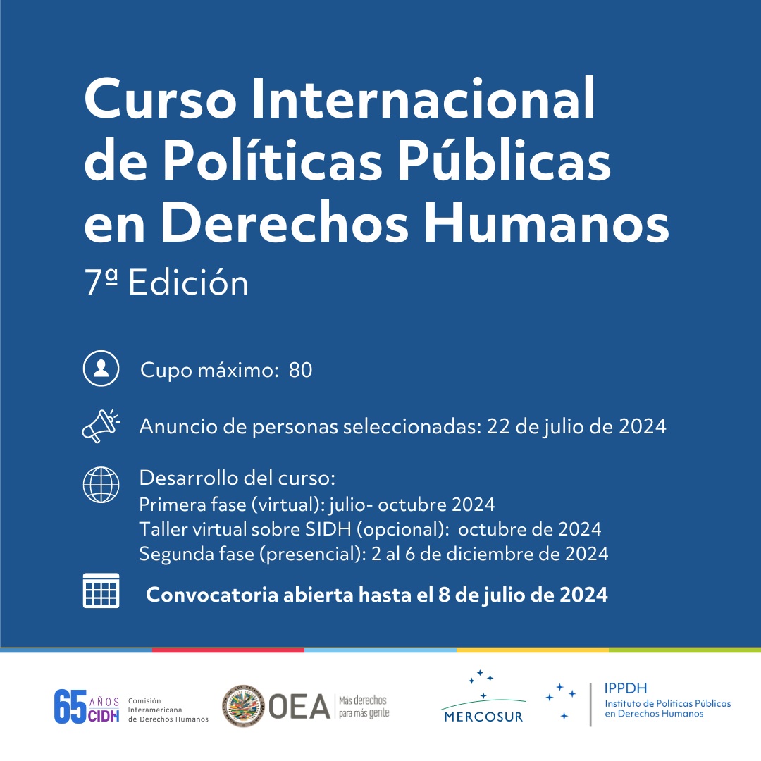 7 edicin del Curso Internacional de Polticas Pblicas en Derechos Humanos