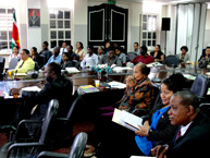 Commissioners Dinah Shelton and Tracy Robinsonoffered a workshop on the Inter-American System of Human Rights at the Ministry of Foreign Affairs, attended by approximately fifty government officials.
