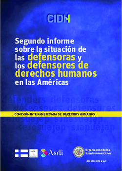 Segundo informe sobre la situacin de las defensoras y los defensores de derechos humanos en las Amricas