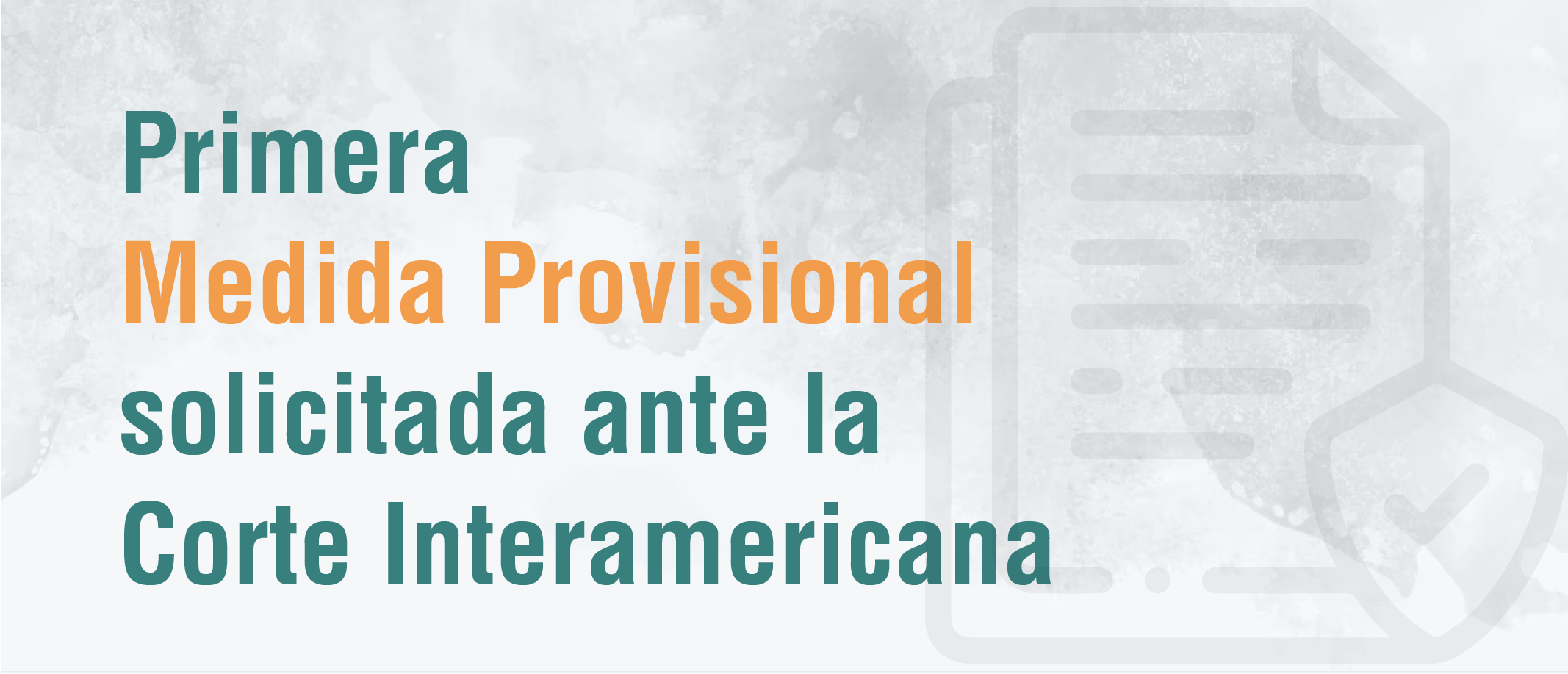 Primera Medida Provisional solicitada ante la Corte Interamericana