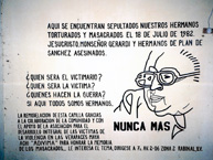 During the visit, Rapporteur Susana Villarán attended a ceremony commemorating the victims of the Plan de Sánchez massacre, perpetrated in 1982.
