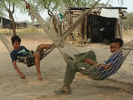 Children from the Yakye Axa community of the Enxet, Sanapaná, and Angaité peoples, in the Paraguayan Chaco