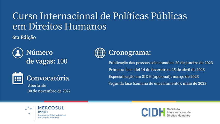 6 Edio do Curso Internacional de Polticas Pblicas em Direitos Humanos