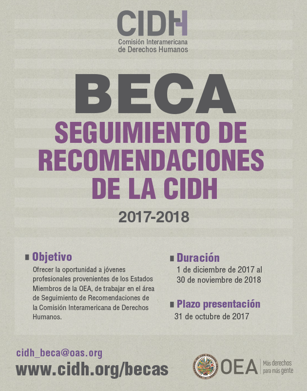 Beca Seguimiento de Recomendaciones de la CIDH