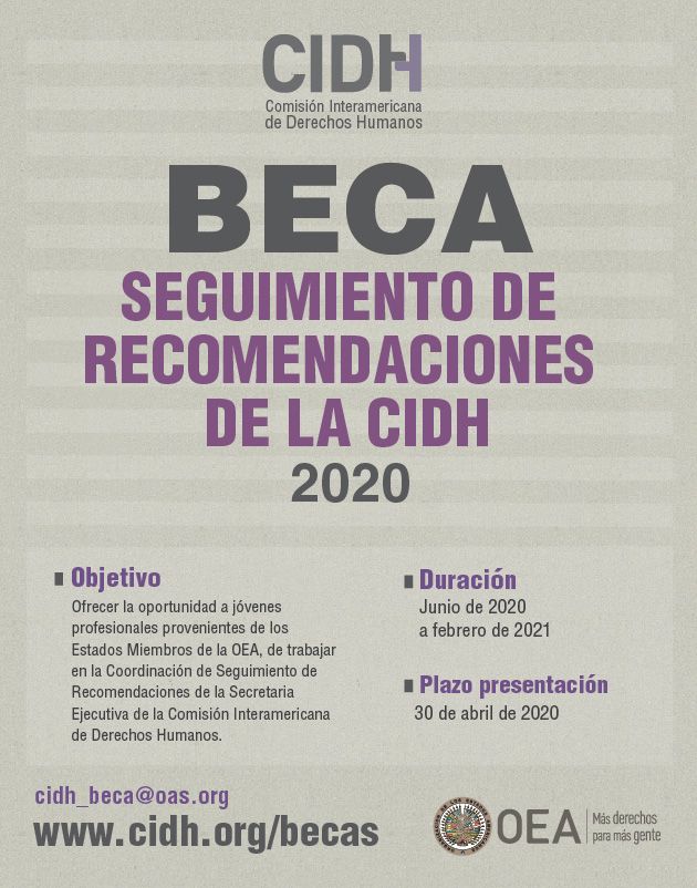 Beca Seguimiento de Recomendaciones de la CIDH