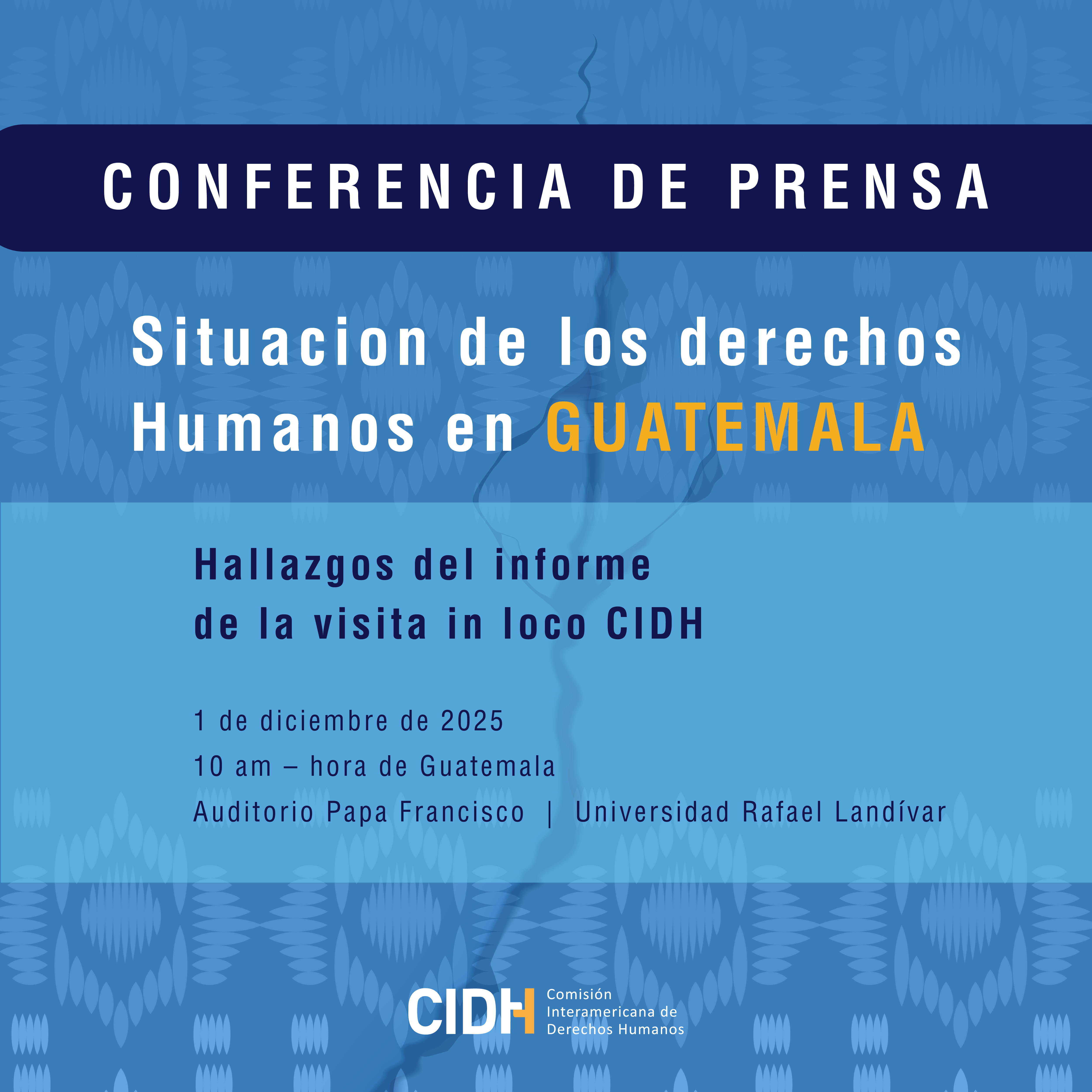 Palabras de la Comisionada Andrea Pochak, Relatora para Guatemala